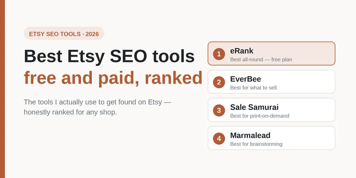 Best Etsy SEO Tools in 2026 (Free and Paid, Honestly Ranked)