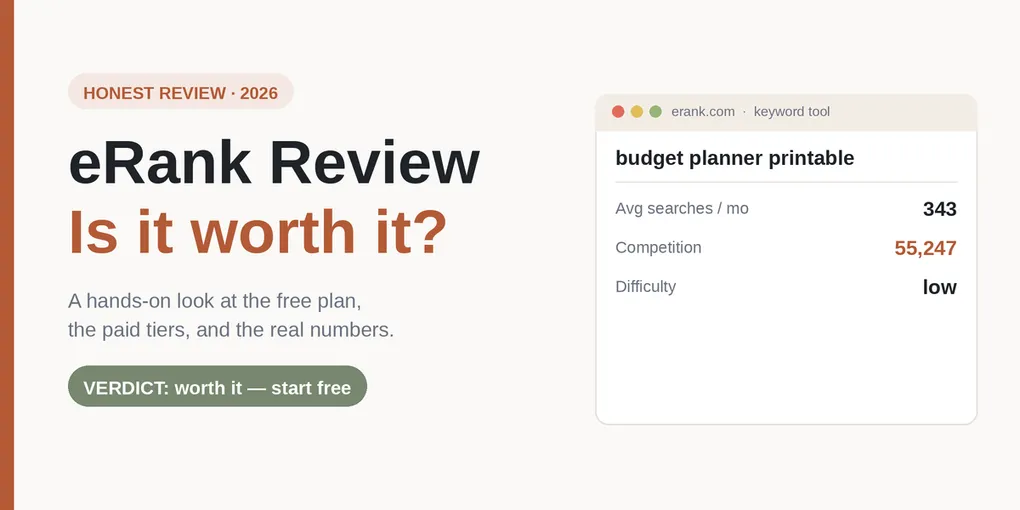 eRank Review 2026: Is It Worth It for Etsy Sellers?