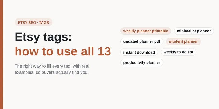 Etsy Tags: How to Use All 13 (With Real Examples)